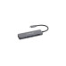 Многопортовый концентратор Verbatim USB-C Essentials, 6 портов: HDMI (до 4K/30 Гц), USB-C PD (до 100 Вт), USB-A 3.2 Gen 1, USB