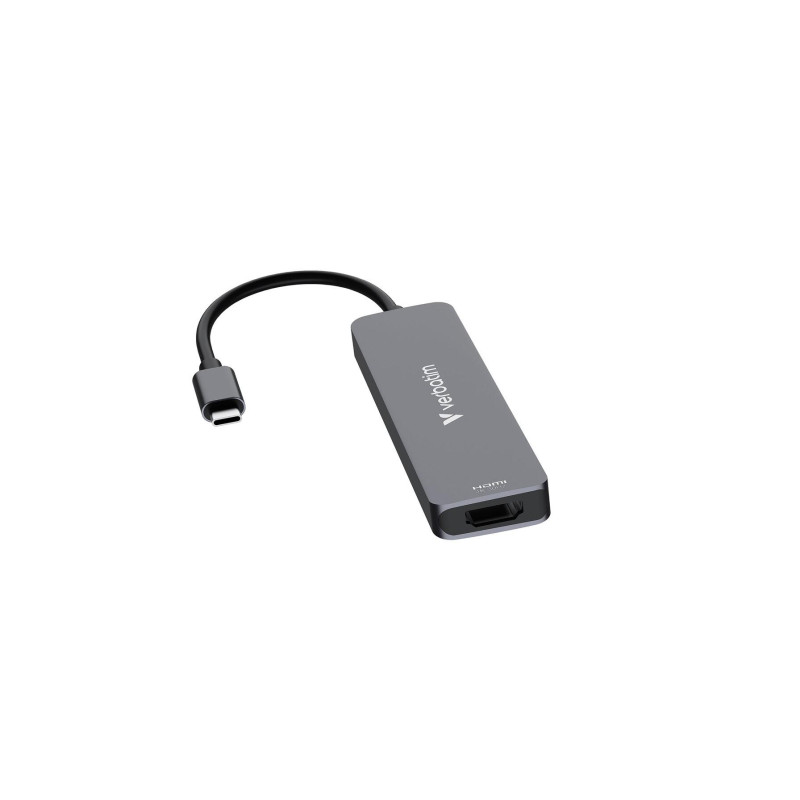 Многопортовый концентратор Verbatim USB-C Essentials, 6 портов: HDMI (до 4K/30 Гц), USB-C PD (до 100 Вт), USB-A 3.2 Gen 1, USB