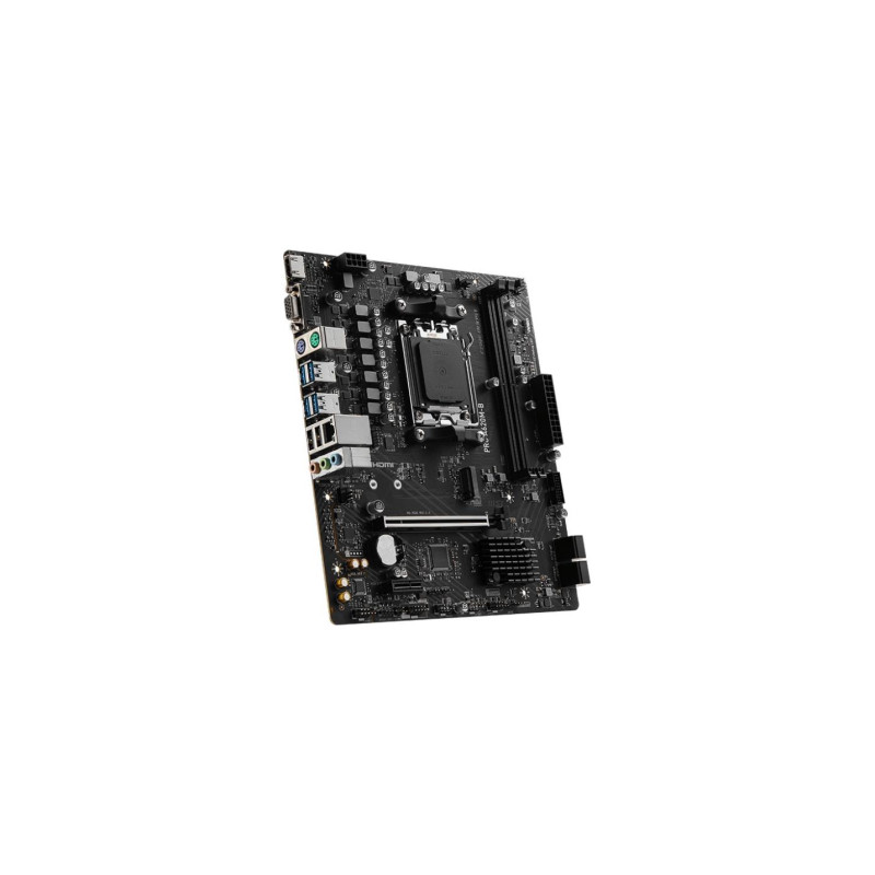 MSI PRO A620M-B, сокет AM5, AMD A620, две ОЗУ 2xDDR5-6800, графика APU AMD, 1xVGA, 1xHDMI, 1xPCIe4.0 X16, 4xSATA3,