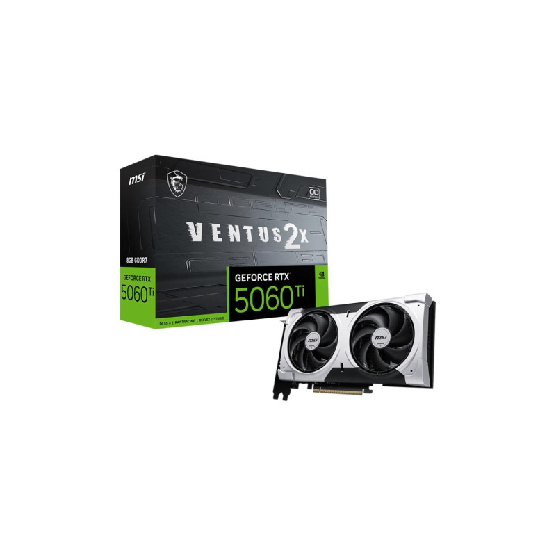 MSI GeForce RTX™ 5060 Ti 8G VENTUS 2X OC PLUS/ 8 ГБ GDDR7 128 бит 2602/28000 МГц, Blackwell/ DLSS4, PCIeX16 5.0,