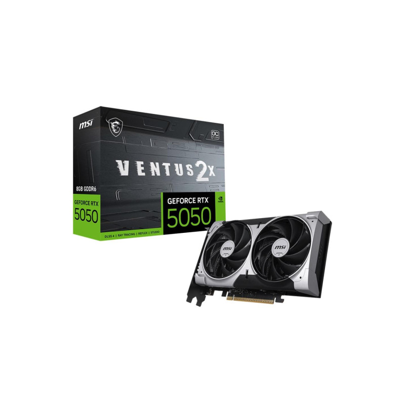 MSI GeForce RTX™ 5050 8G VENTUS 2X OC /  8GB GDDR6 128Bit 2620/20000Mhz,  Blackwell, PCI-E Gen5, 1xHDMI, 3xDP, Dual