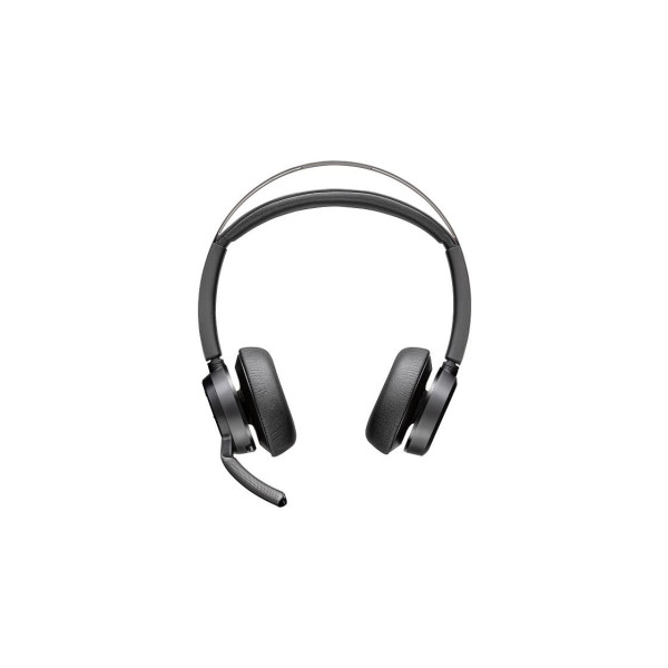 Poly Voyager Focus 2USB-C-C Headset +USB-C/A Adapter + charge stand, Noise-cancelling dual-mic + AcousticFence 