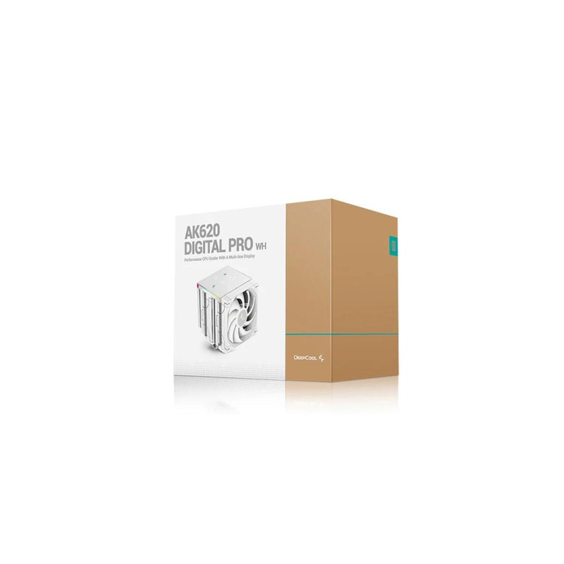 Кулер DEEPCOOL "AK620 DIGITAL PRO WH", сокет LGA2066/2011/1851/1700/1200/115x и AM5/AM4, до 260 Вт, двухканальный
