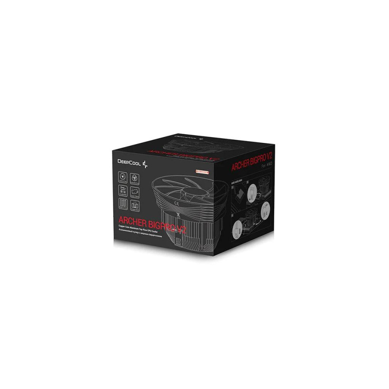 Кулер DEEPCOOL "ARCHER BIGPRO V2", сокет LGA1851/1700/1200/115x и AM5/AM4, до 125 Вт, 120х120х25 мм, 900~2000