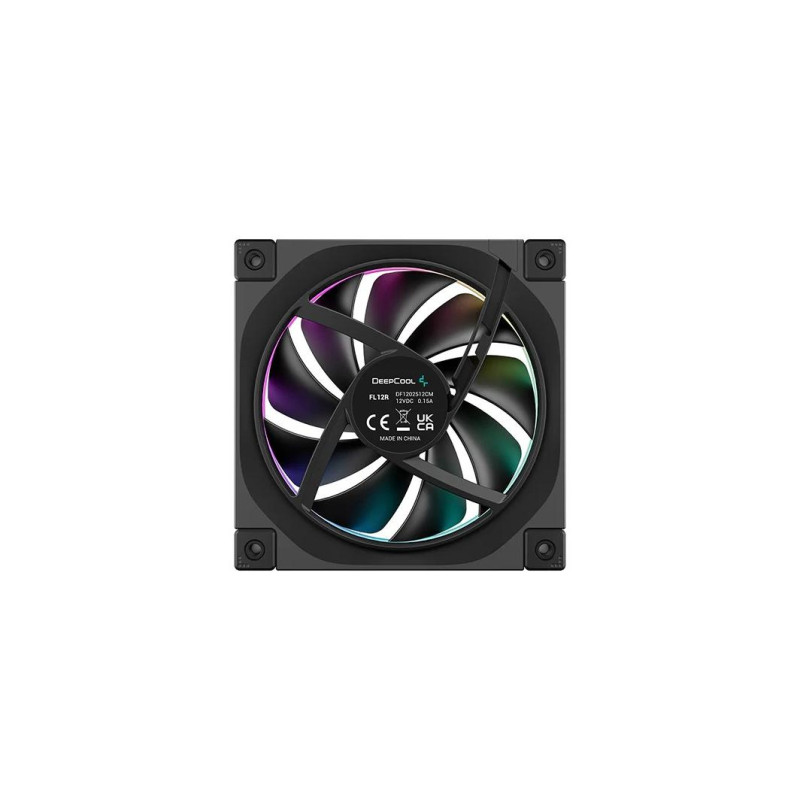 120-мм вентилятор для корпуса - DEEPCOOL ”FL12R”, высокопроизводительный вентилятор REVERSE 120 мм с ARGB-подсветкой и ШИМ-управлением, 120 x 120 x 25 мм, 500~2150 об/мин ±10%,
