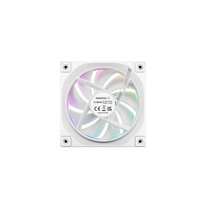 120-мм корпусный вентилятор - DEEPCOOL ”FL12R WH”, высокопроизводительный вентилятор REVERSE 120 мм с ARGB-подсветкой и ШИМ-управлением, 120 x 120 x 25 мм, 500–2150 об/мин ±10