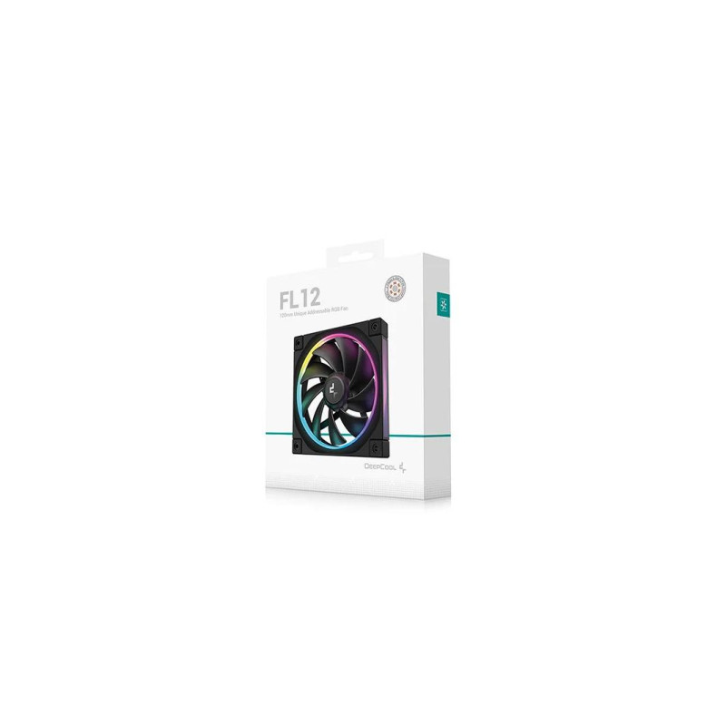 120mm Case Fan - DEEPCOOL ”FL12”, High-Performance 120mm ARGB PWM fan, 120x120x25 mm, 500~2150 RPM±10%, 55CFM, <