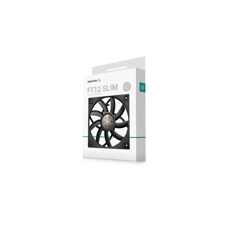 120mm Case Fan - DEEPCOOL ”FT12 SLIM”,High-performance 120mm thin-profile PWM fan, 120x120x15 mm, 500~1850 RPM±10