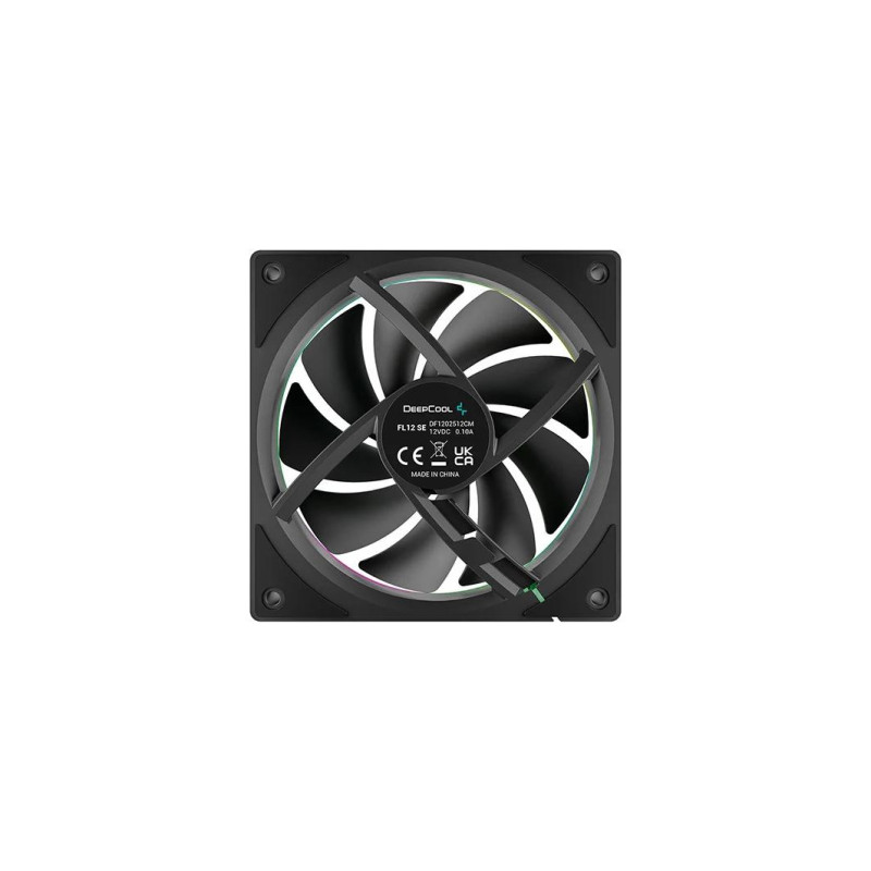 120-мм вентилятор для корпуса - DEEPCOOL ”FL12 SE”, 120-мм вентилятор с ARGB-подсветкой и ШИМ-управлением, 120 x 120 x 25 мм, 400–1900 об/мин ±10%, 50,74 куб. футов в минуту, <28,67 дБ(A)