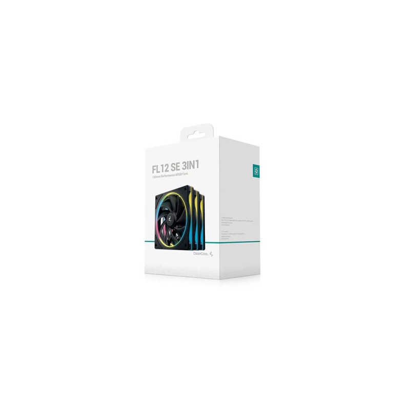 120-мм корпусный вентилятор - DEEPCOOL ”FL12 SE 3-IN-1”, 3x 120-мм вентилятора ARGB PWM, 120 x 120 x 25 мм, 400~1900 об/мин ±10%, 50,74 CFM, <