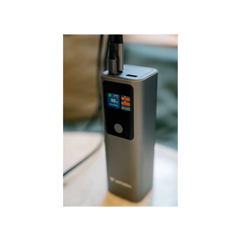 Пауэрбанк Verbatim Charge'n'Go Power Bank for laptops, Grey