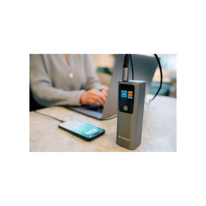 Пауэрбанк Verbatim Charge'n'Go Power Bank for laptops, Grey