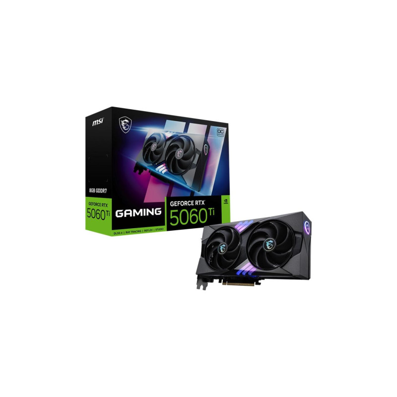 MSI GeForce RTX™ 5060 Ti 8G GAMING OC / 8 ГБ GDDR7 128 бит 2647/28000 МГц, Blackwell/DLSS4, PCIeX16 5.0, 1xHDMI, 3xDP