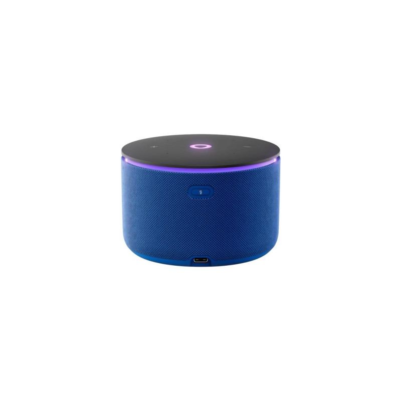 Smart Speaker (YNDX-00059BLU) Yandex Station MINI 3 Pro with Alisa, Blue, LED Display, Smart Home Control Center,
