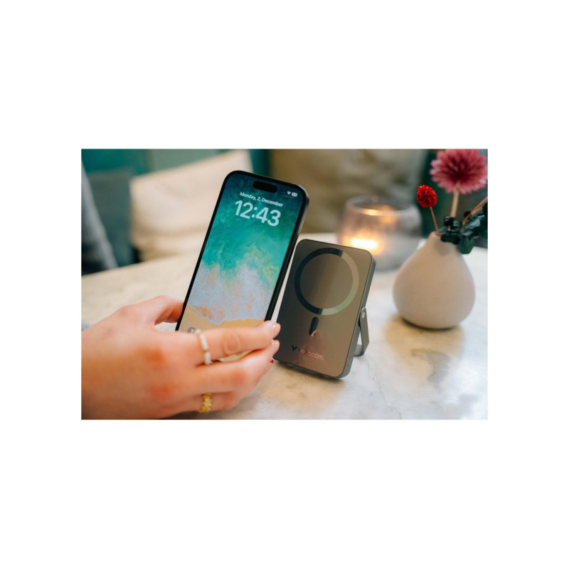 10000mAh Power bank - Verbatim Charge'n'Go Magnetic Wireless Power Bank with Stand, Dual Charging Modes: 15W