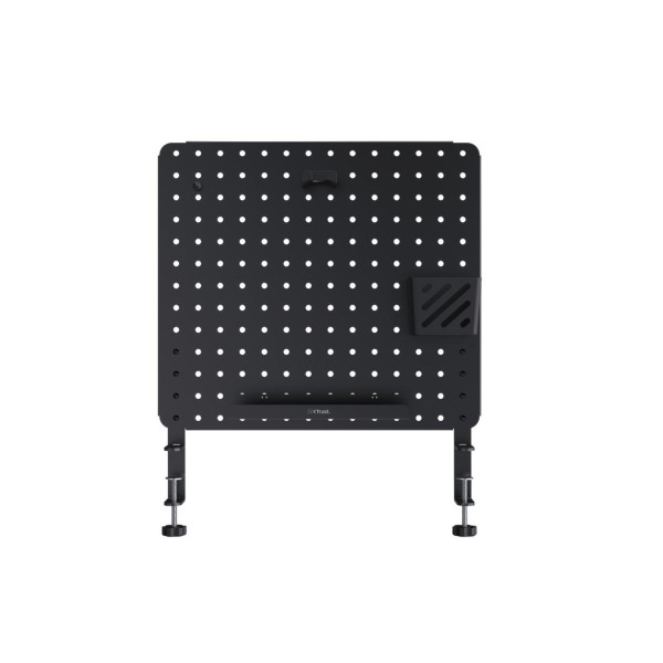 Trust GXT 724 Vesto Metal Pegboard Desk Organiser, Steel, 47x42cm, black