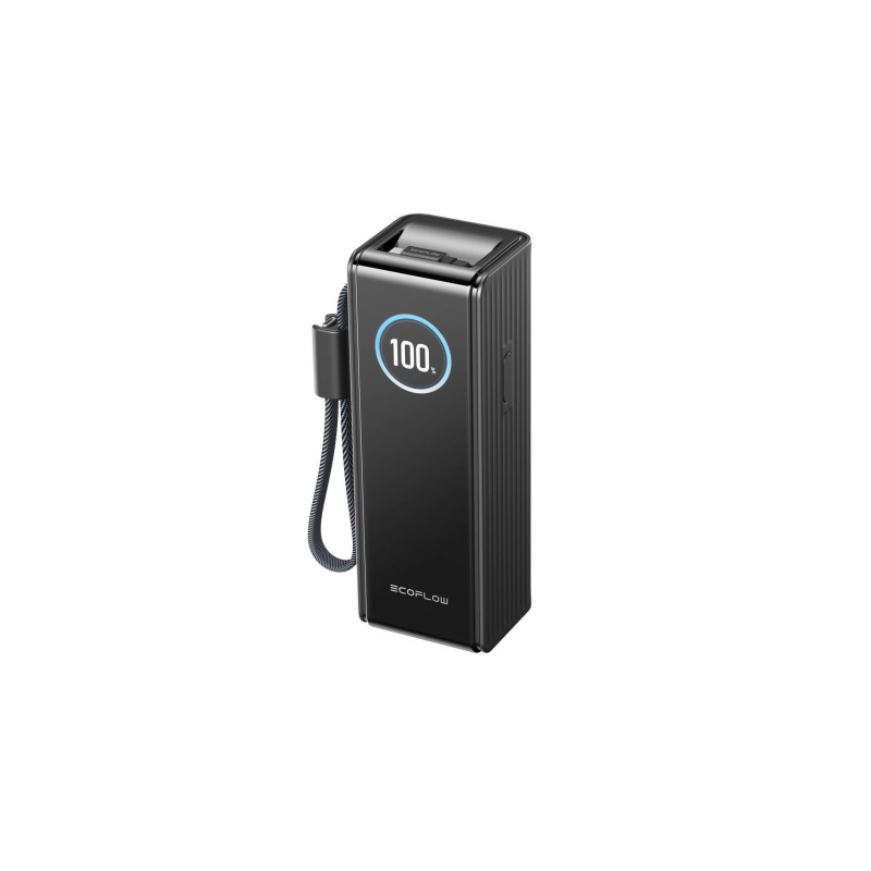 EcoFlow Rapid 25K Power Bank, 25.000mAh (90,00 Wh) Air-travel-friendly, 100W Built-In and Retractable Cables, 100W