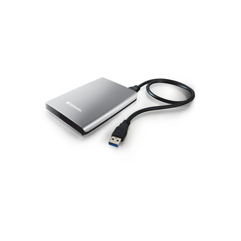 2.5” External HDD 1.0TB (USB3.0) Verbatim ”Store 'n' Go” G1, Silver, Nero Backup Software, Green Button Energy