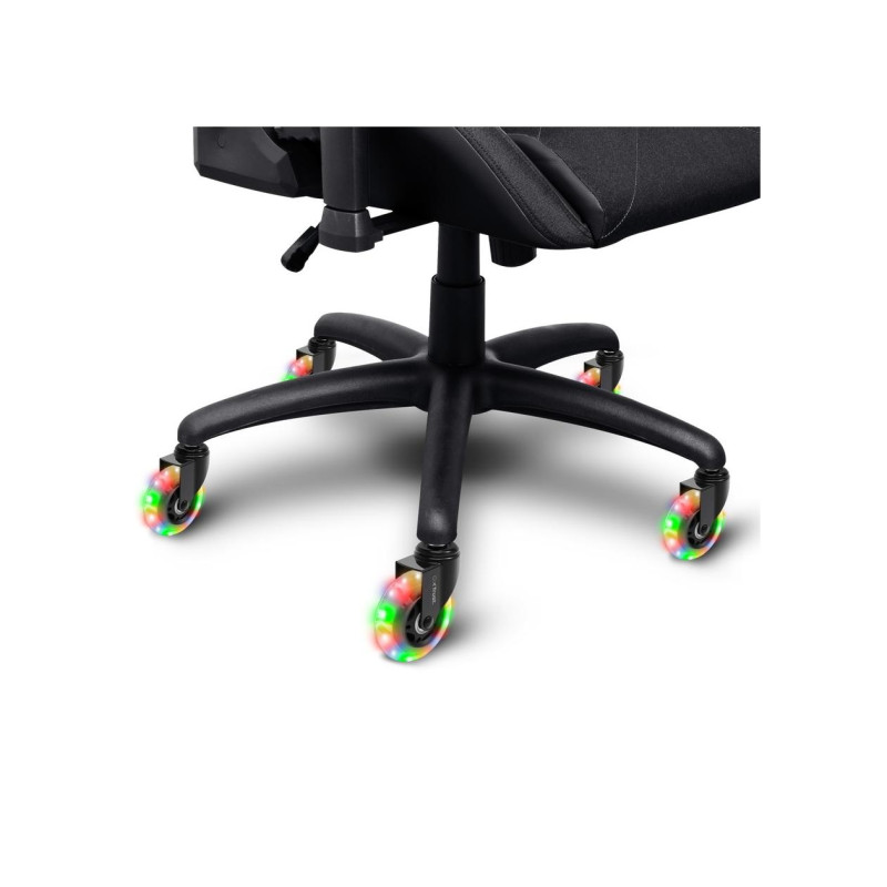 Trust GXT701 LED Gel Chair Wheels, battery-free LED lights, 75mm gel chair wheels, up to 300kg weight support,