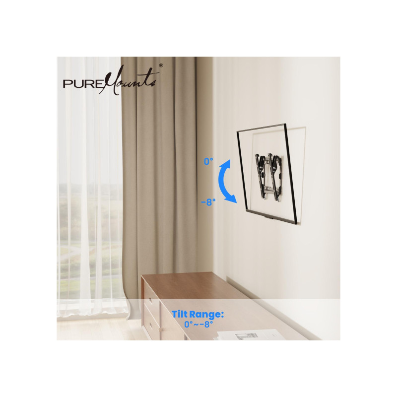 Suport TV PureMounts BT210, Steel black