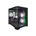 Case 1STPLAYER UV5 BLACK, mATX w/o PSU, Panoramic Side & Front Curved U-shaped 3mm Tempered glass, Dual Chamber