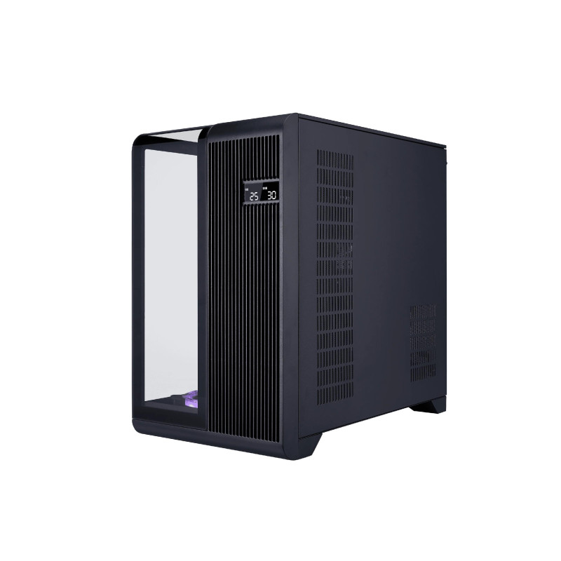 Case 1STPLAYER RT7 BLACK, ATX w/o PSU, Tempered glass on three sides, LED display monitors CPU/RAM/Temp, FC7R ARGB