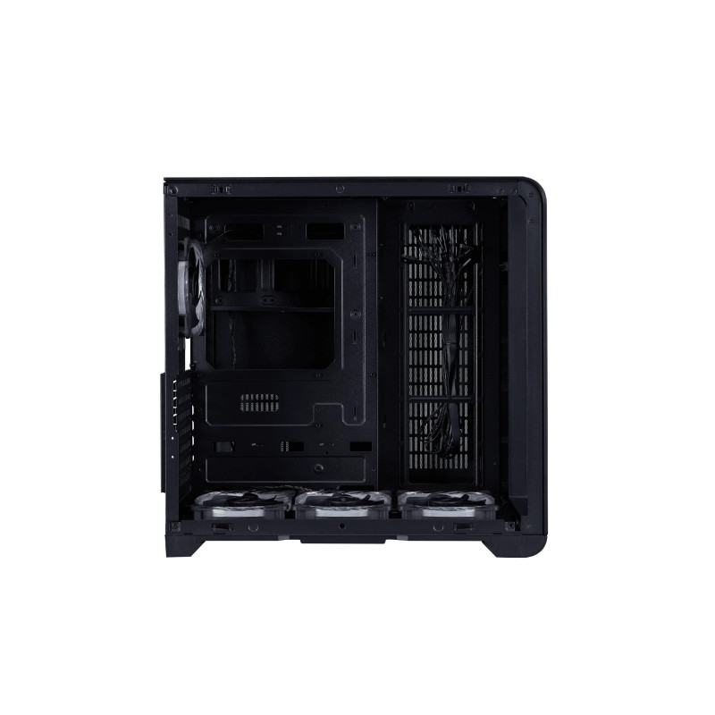 Case 1STPLAYER RT7 BLACK, ATX w/o PSU, Tempered glass on three sides, LED display monitors CPU/RAM/Temp, FC7R ARGB
