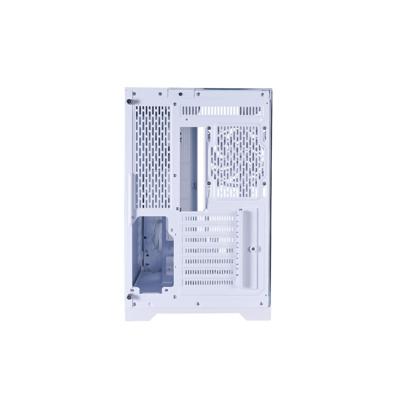 Case 1STPLAYER RT7 WHITE, ATX w/o PSU, Tempered glass on three sides, LED display monitors CPU/RAM/Temp, FC7R-W
