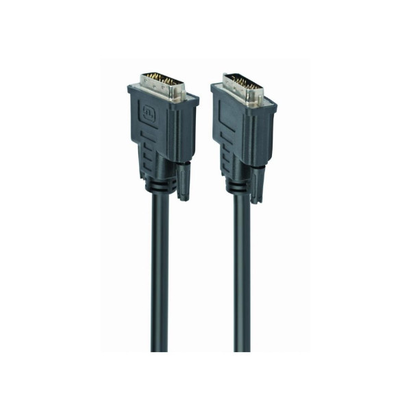 Кабель DVI - 1,8 м - Cablexpert CC-DVI-BK-6, 1,8 м, одножильный видеокабель DVI, никелированное покрытие, черный