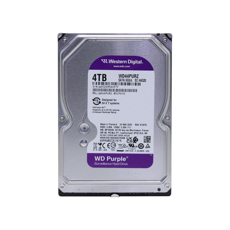 HDD 4.0TB Western Digital WD44PURZ Caviar Purple