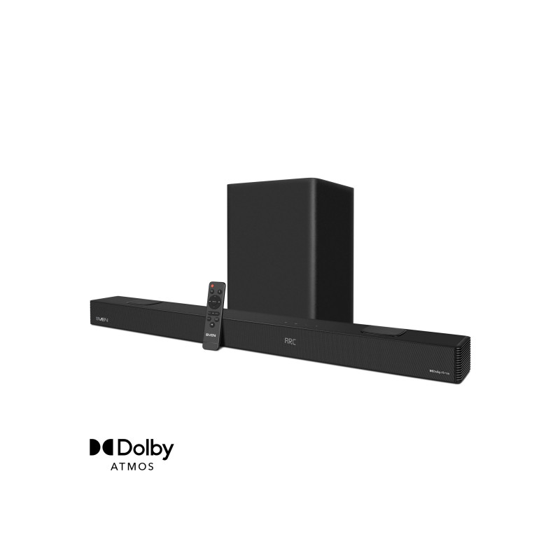 SVEN Soundbar SB-2700DA  with wireless subwoofer, 450 W, 275W + 7*25W (5.1.2), DolbyAtmos, Bluetooth, HDMI, USB, 