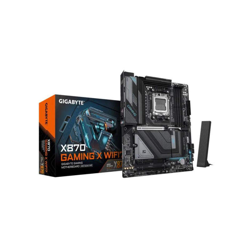 GIGABYTE X870 GAMING X WIFI7, Socket AM5, AMD X870, 20Phases, Dual 4xDDR5-8200, APU AMD graphics, HDMI, 3xPCIe 5.0 