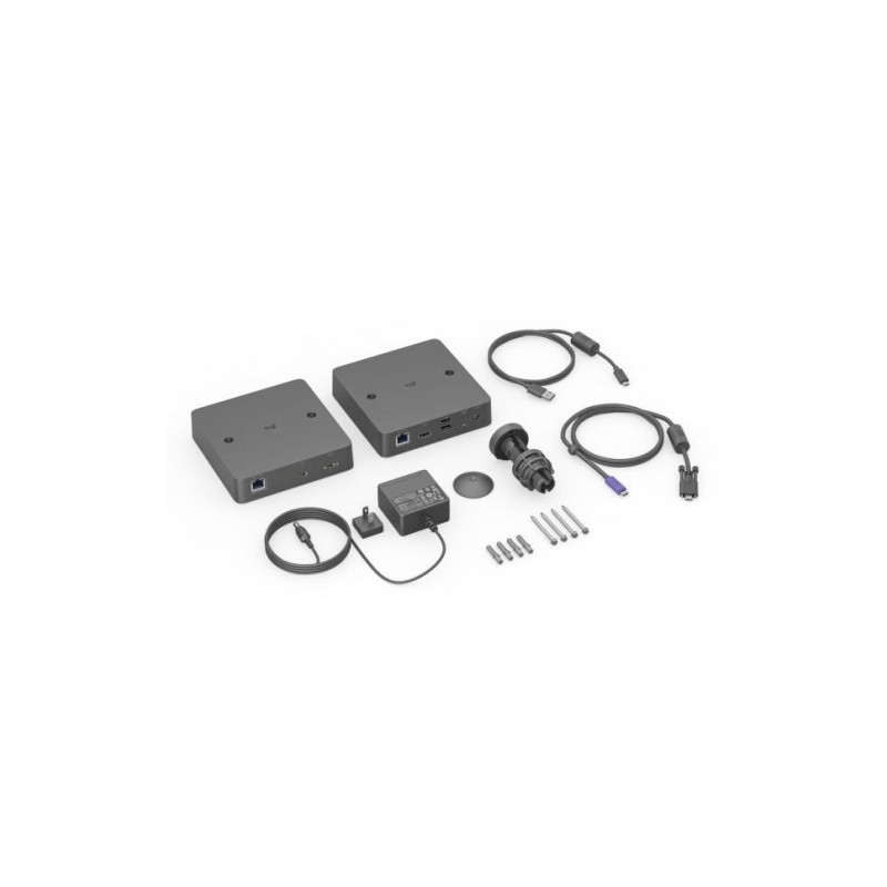 Logitech Extend -  with category cabling so that anyone can walk into an Android or BYOD-based meeting room, plug 