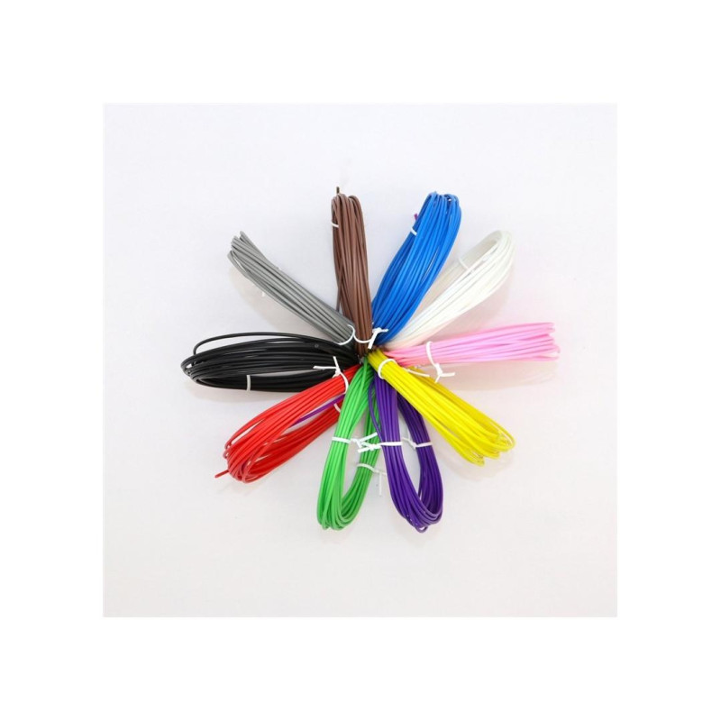 Gembird Low temperature PCL filament set for 3D Pen, 10 colors, 0.15 kg, 1.75 mm