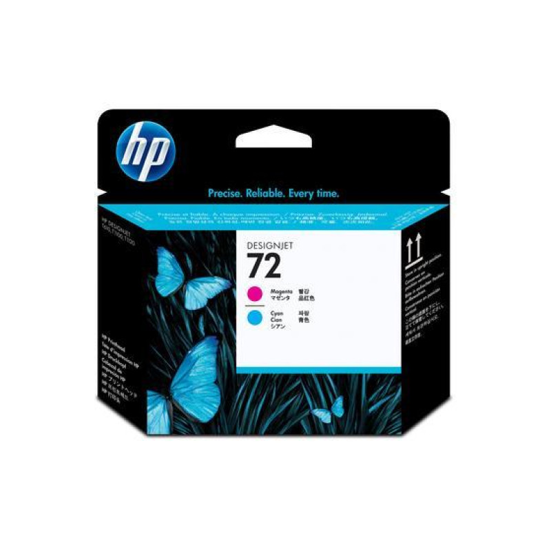 Печатающая головка HP 72, пурпурный и голубой