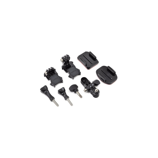 GoPro Grab Bag -give yourself more mounting options and spare parts. Includes Curved and Flat Adhesive Mounts, two Mounting Buckles, a 3-Way Pivot Arm, plus a variety of short and long thumb screws, compatible with all GoPro cameras.