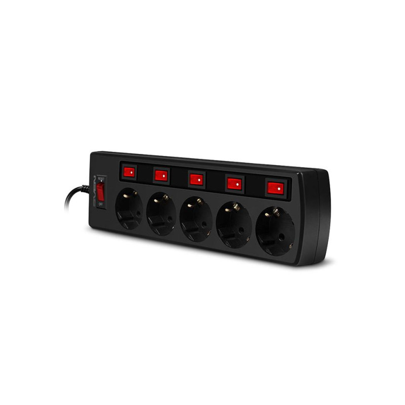 Сетевой фильтр Sven SF-05PL, Black, SV SF-05PL_3.0m_B