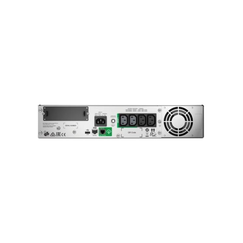 APC Smart-UPS Line Interactive, 1500 ВА/1000 Вт, стоечный 2U, 230 В, 4 розетки IEC C13, порт SmartConnect+SmartSlot,