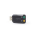 Звуковая карта Gembird SC-USB2.0-01 "Virtus Plus" USB, разъемы: USB A-типа "папа", 3,5-мм стереоразъем для наушников, 3,5-мм входной разъем для микрофона, 3,5-мм линейный вход, CMedia CM108B
