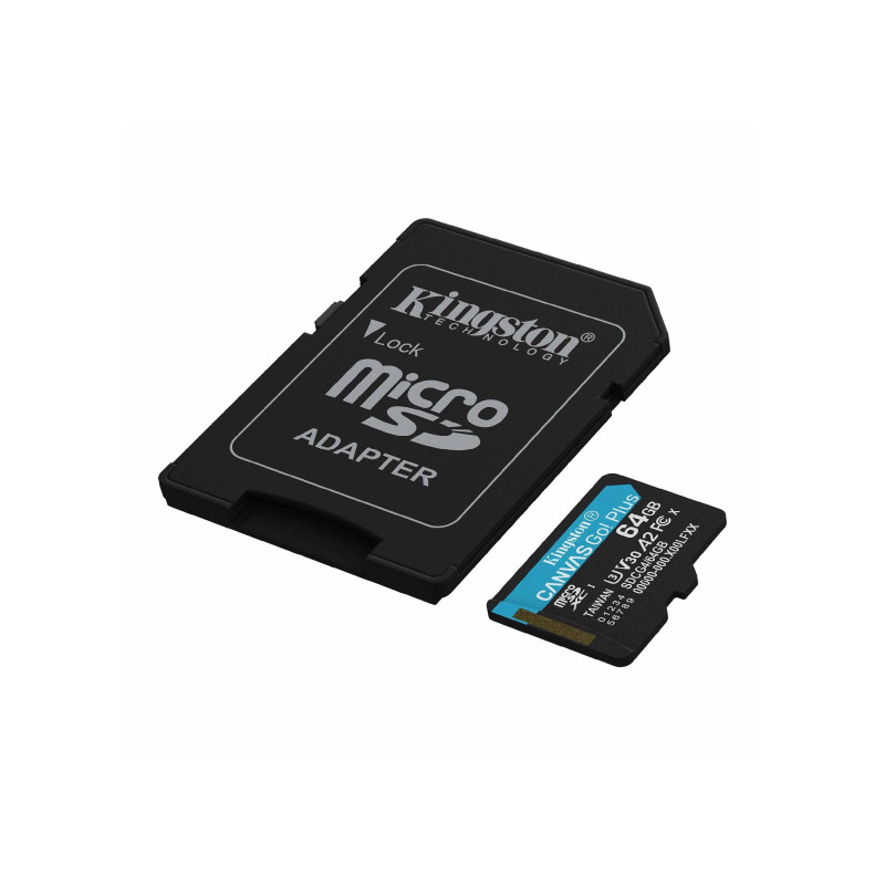 Карта памяти MicroSD 64GB Kingston Canvas Go! Plus SDCG3/64GB + SD adapter