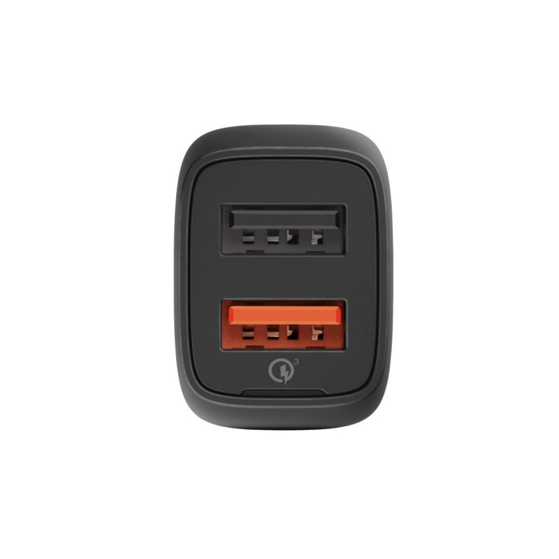 Автомобильное зарядное устройство Trust Qmax 30 Вт Ultra-Fast Dual USB, черное