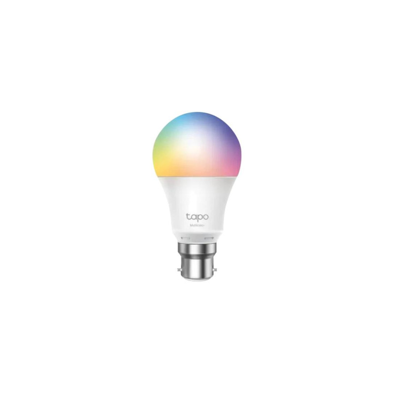 TP-LINK Tapo L530E, умная светодиодная лампа Wi-Fi RGB E27 с регулировкой яркости, RGB, цветовая температура 2500K-6500K, номинальная мощность 8,7 Вт, 806 люмен, 15 000 часов, угол раскрытия луча 220°, дистанционное управление по Wi-Fi, регулировка яркост