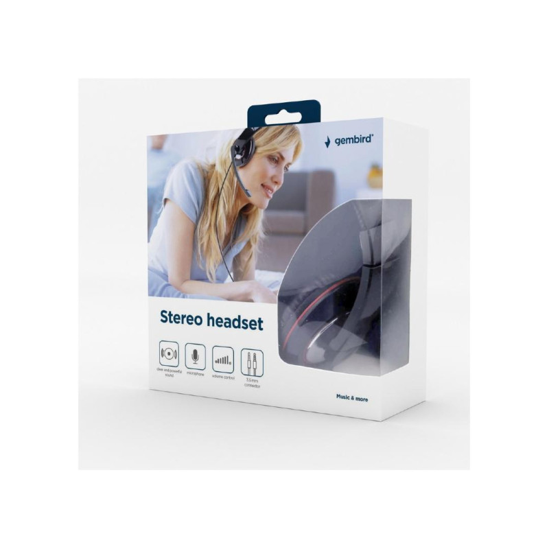 Наушники Gembird MHS-001, Glossy Black