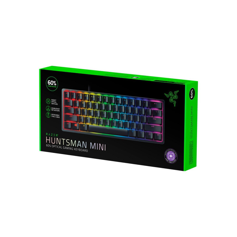 Клавиатура Razer Huntsman Mini, оптический переключатель Clicky, красный