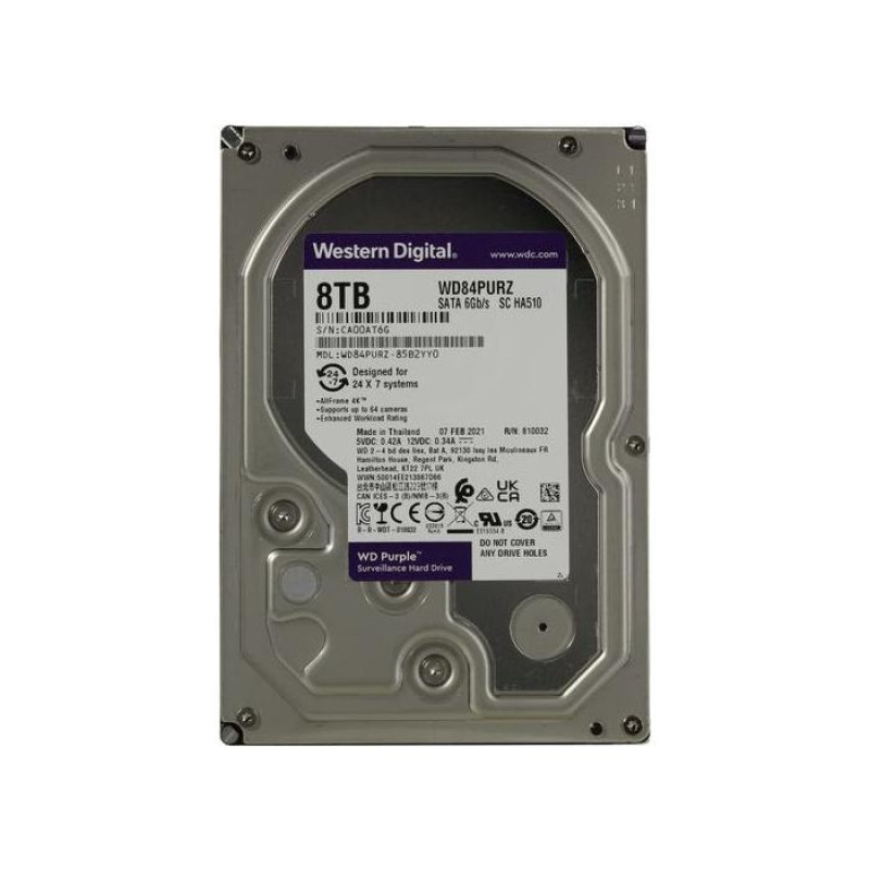 Жесткий диск 8.0TB Western Digital WD84PURZ Caviar Purple