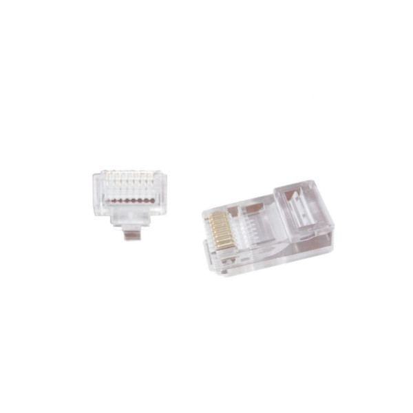 RJ45 Modular Plug LC-PTU-01/50, Universal pass-through modular UTP plug 8P8C, 50 pcs/bag