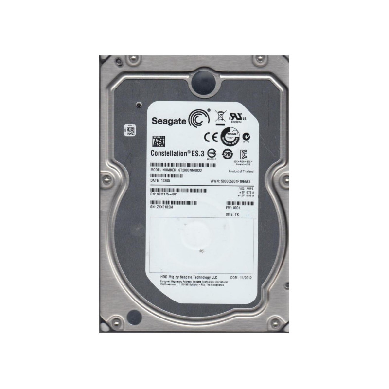 Жесткий диск 2.0TB Seagate ST2000NM0033 Constellation ES.3, Товар с уценкой