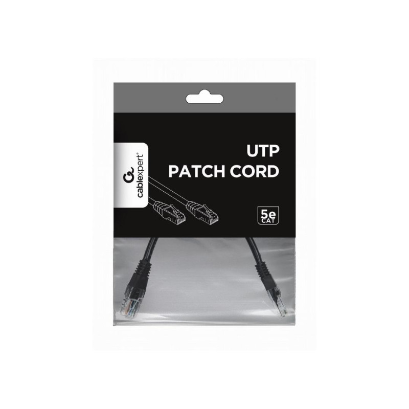 Патч-корд UTP Cat.5e, 0,25 м, черный