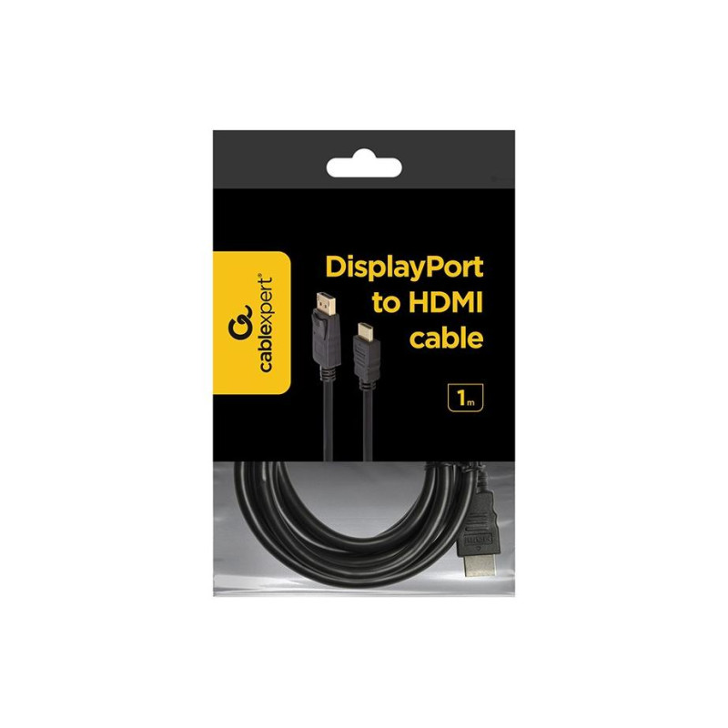 Cablexpert CC-DP-HDMI-1M, черный