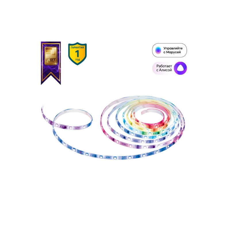 TP-LINK Tapo L920-5, Smart Wi-Fi Light Strip 5m, Multicolor, 2100 mcd, 25000 hours, Built-in IC Chip, One Line Multiple Colors, Voice Control, PU Coating, No Hub Required, 3M Peel-and-Stick, Bounce to the music and the lights, Flexible Installation, Sched